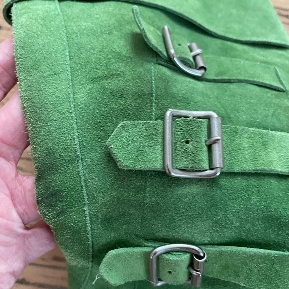 Vero Cuoio + Marc Jacob’s vintage Italian suede Green Heeled Boots - Picture 4 of 11